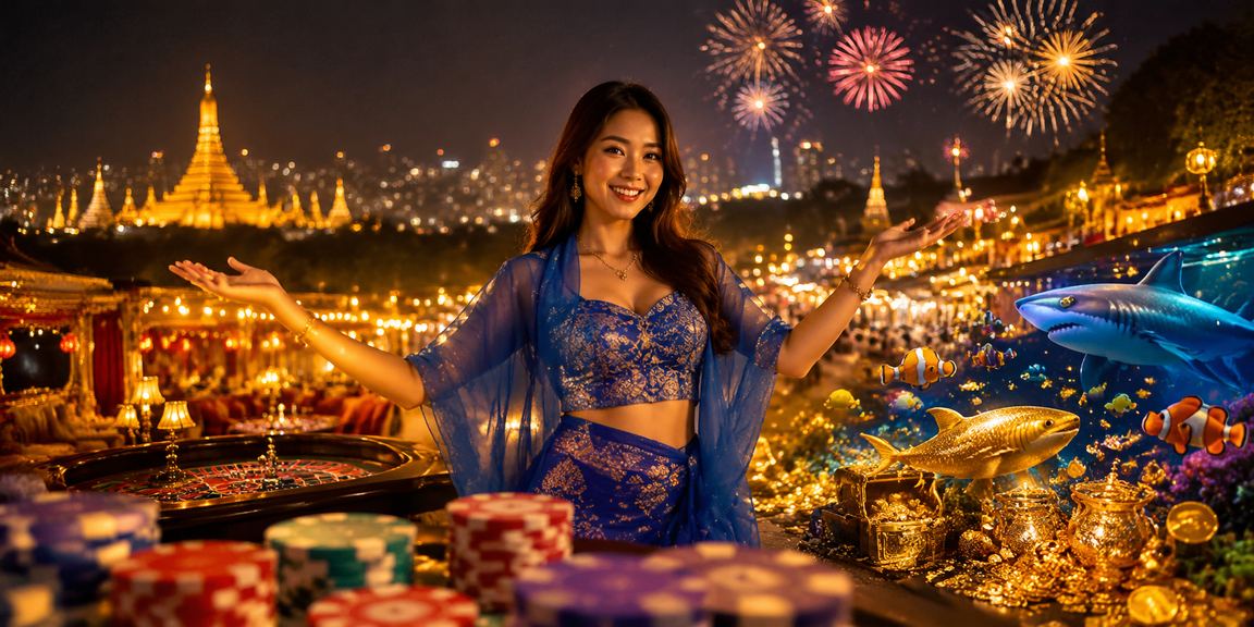 ရန်ကုန် မြို့ရှိ ရွှေတိဂုံဘုရားအနား ငါးဖမ်းဂိမ်းလှုတ်